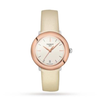 T-Gold Glendora 18K Gold 33mm Ladies Watch Cream