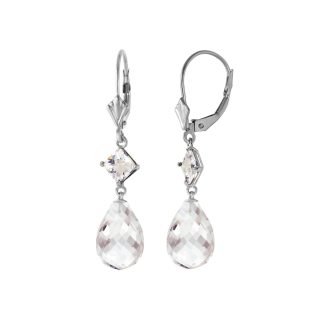 White Topaz Jenny Dimensional Drop Earrings in 9ct White Gold