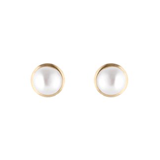 9ct Yellow Gold 5mm Freshwater Pearl Stud Earrings