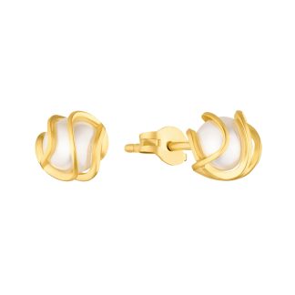 9ct Yellow Gold Bead Stud Earrings