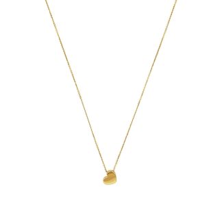 9ct Yellow Gold Heart Pendant Necklace