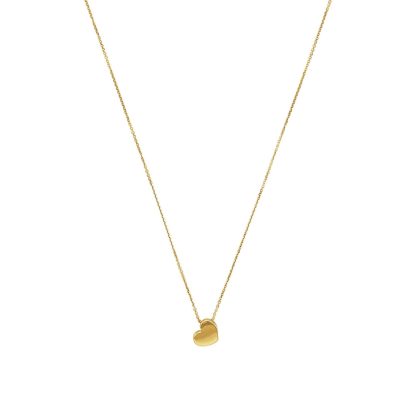 9ct Yellow Gold Heart Pendant Necklace