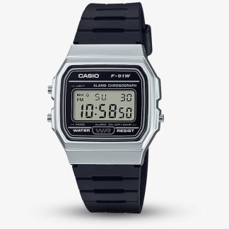 Casio CASIO Collection Men Digital Black Resin Strap Watch F-91WM-7AEF