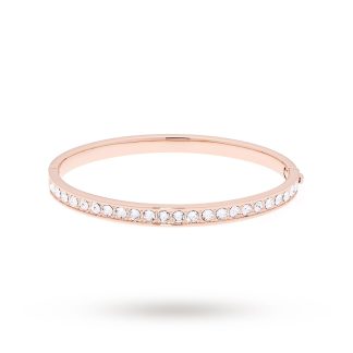 Clemara Hinge Crystal Rose Gold Coloured Bangle