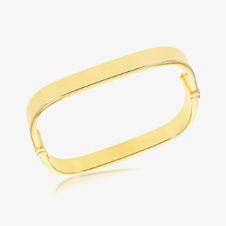 LUXE Silver Gold Plated Square Bangle 8.92.0542