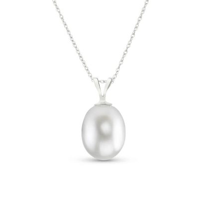 Pearl Nadia Classic Everyday Pendant Necklace in 9ct White Gold