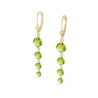 Peridot Gianna Vertical Drop Earrings in 9ct Gold