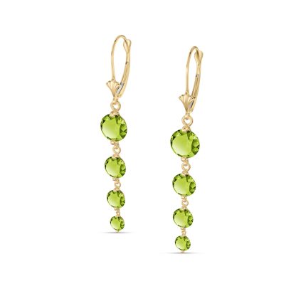 Peridot Gianna Vertical Drop Earrings in 9ct Gold