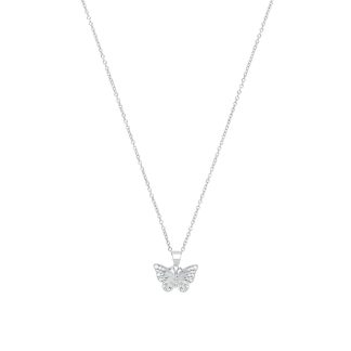 Silver Butterfly Pendant Necklace