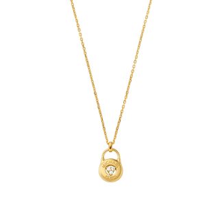 Yellow Gold Coloured Lock Pendant