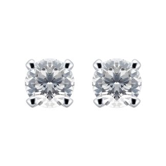 18ct White Gold 0.60cttw Solitaire Stud Earrings