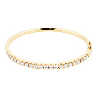 18ct Yellow Gold 2.50cttw Diamond Bangle