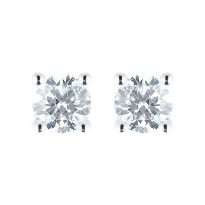 9ct White Gold 0.25ct Brilliant Cut Stud Earrings