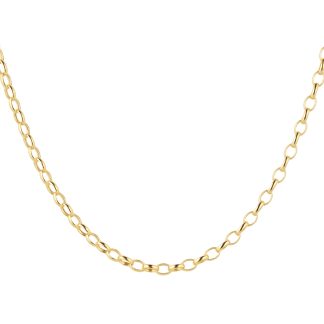 9ct Yellow Gold 18 Inch Hollow Belcher Chain