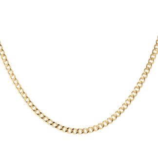 9ct Yellow Gold 20 Inch Hollow Curb Chain