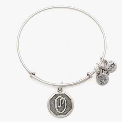 ALEX AND ANI Initial 'O' Charm Bangle A13EB14OS