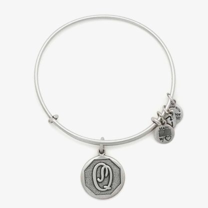 ALEX AND ANI Initial 'Q' Charm Bangle A13EB14QS