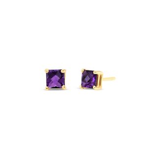 Amethyst Alexandra Stud Earrings in 9ct Gold