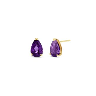 Amethyst Audrey Classic Stud Earrings in 9ct Gold