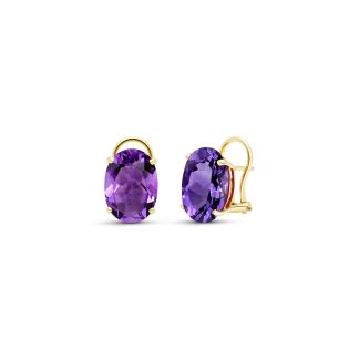 Amethyst Barcelona Stud Earrings in 9ct Gold