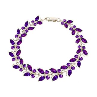 Amethyst Mariah Signature Butterfly Bracelet in 9ct White Gold