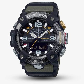 Casio G-Shock Master Of G Mudmaster Carbon Core Guard Dual Display Green Plastic Strap Smartwatch GG-B100-1A3ER