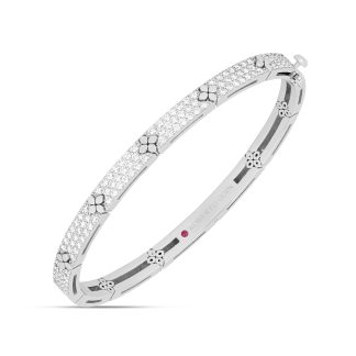 Love In Verona 18ct White Gold 4.56ct Diamond Bangle