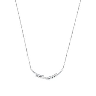 Silver Cubic Zirconia Pendant Necklace