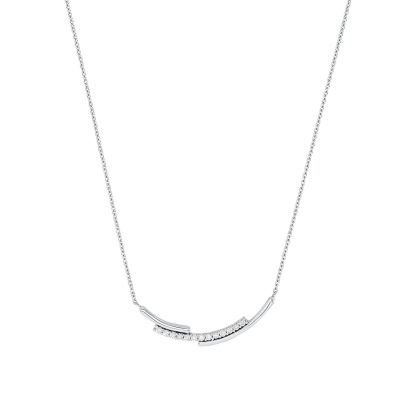 Silver Cubic Zirconia Pendant Necklace