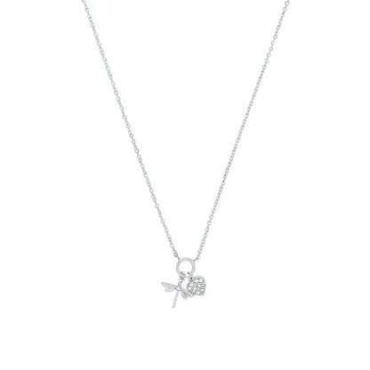 Silver Dragonfly Pendant Necklace