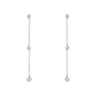 18ct White Gold Gossamer 0.27cttw Diamond Drop Earrings