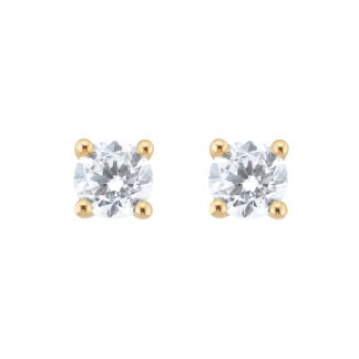 18ct Yellow Gold 0.60ct Diamond Solitaire Stud Earrings