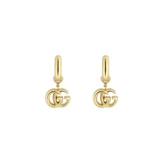 18ct Yellow Gold GG Running Drop Earrings