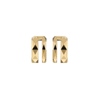 18ct Yellow Gold Gucci Link to Love Stud Hoop Earrings