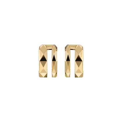 18ct Yellow Gold Gucci Link to Love Stud Hoop Earrings