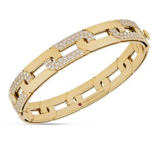 18ct Yellow Gold Navarra 2.13ct Diamond Bangle