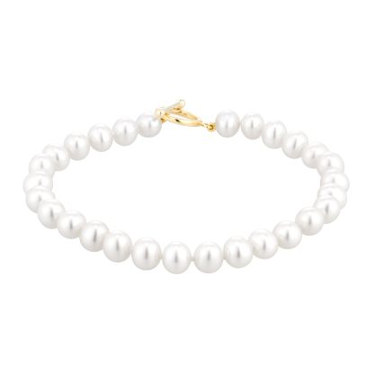 18ct Yellow Gold Pearl Bracelet