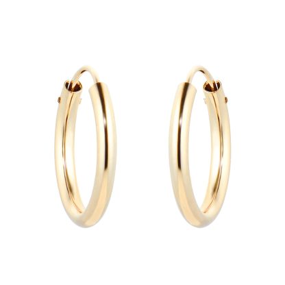 9ct Yellow Gold 13mm Hoop Earrings