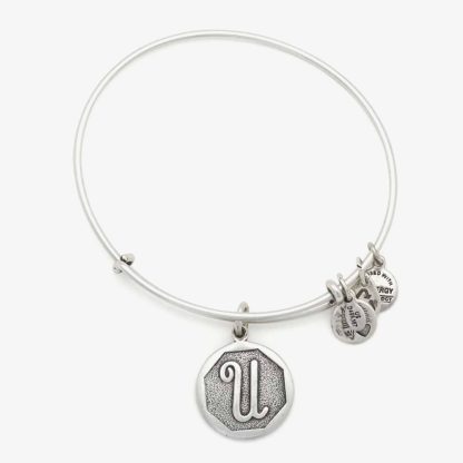 ALEX AND ANI Initial 'U' Charm Bangle A13EB14US