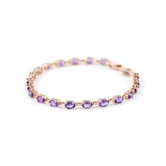 Amethyst Stella Infinite Tennis Bracelet in 9ct Rose Gold