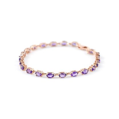 Amethyst Stella Infinite Tennis Bracelet in 9ct Rose Gold