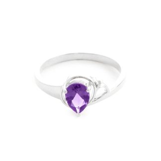 Amethyst & Diamond Agatha Glow Ring in 9ct White Gold