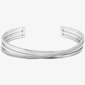 BOSS Saya Stainless-Steel Crossover Cuff Bangle 1580284