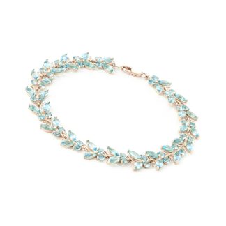 Blue Topaz Mariah Signature Butterfly Bracelet in 9ct Rose Gold