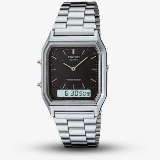 Casio CASIO Collection Retro Dual Display Black Bracelet Watch AQ-230A-1DMQYES