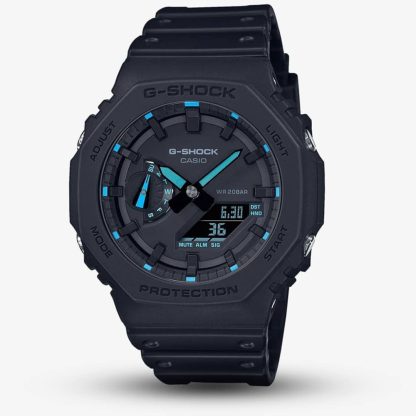 Casio Mens G-Shock 2100 Neon Accent Series Blue Watch GA-2100-1A2ER