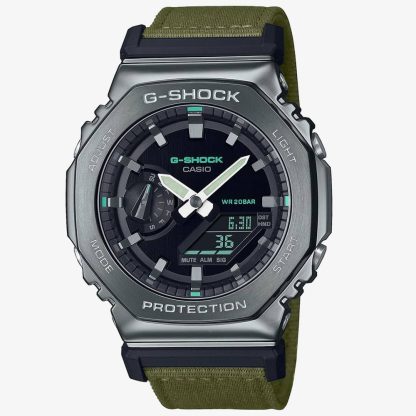 Casio Mens G-Shock Khaki Utility Metal Collection Watch GM-2100CB-3AER