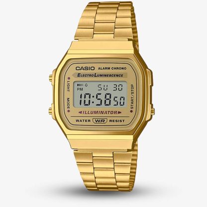 Casio Vintage Retro Digital Gold Bracelet Watch A168WG-9EF