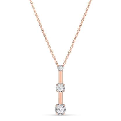 Diamond Pendant Necklace in 9ct Rose Gold