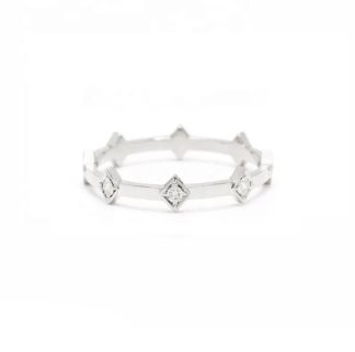 Eternity Ring/Crown 18K White Gold & Premium Cubic Zirconia